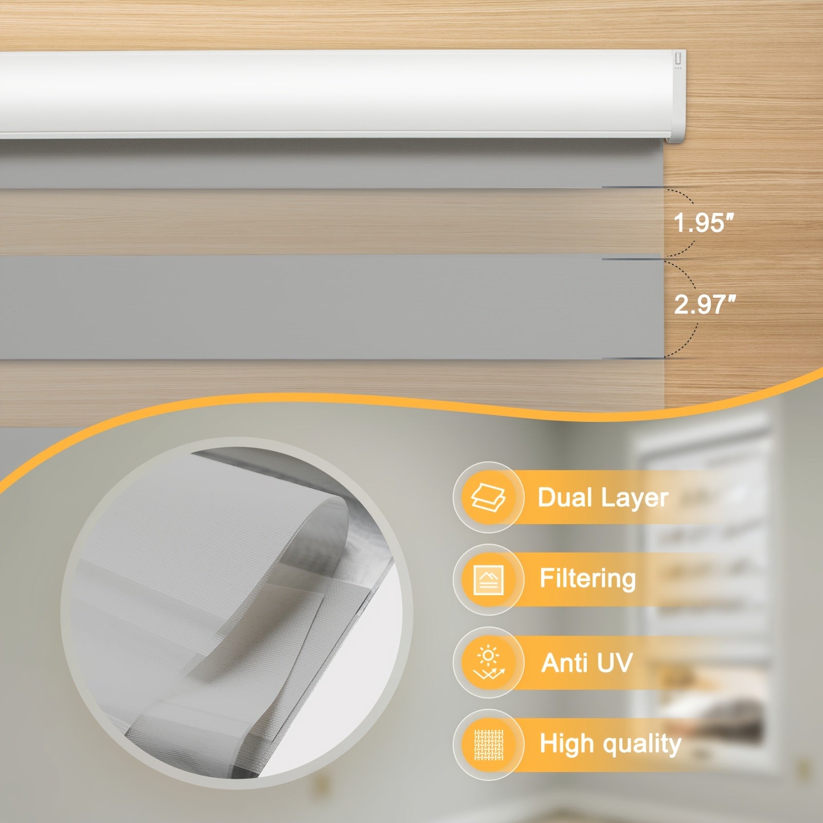 Remote-Controlled Motorized Shades, Automatic Zebra Blinds, Smart Window Coverings That Ensure Privacy, Can Be Adjusted Easily, Spring Promotion, Venetian Blinds Perfect for Window Fitting, Great for Bedrooms And Workspaces