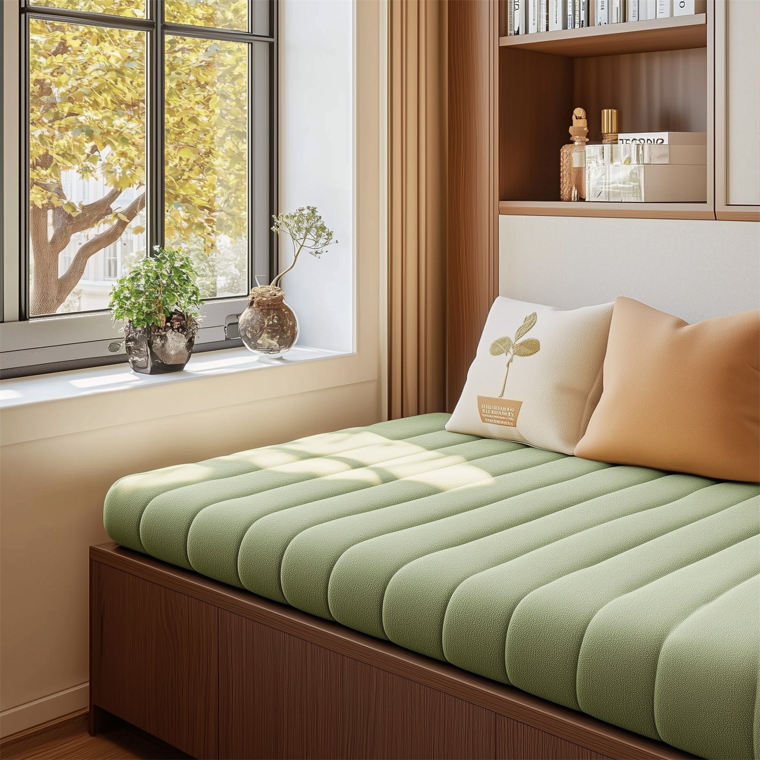ShadeMart new soft material 3.8 inch Thick Bench cushion . bay window pad, Light Grey Window Seat  .Cushions for Furniture, Waterproof Anti-Scratch Bay Window Cushion, Premium 70D Foam Bench Cushion