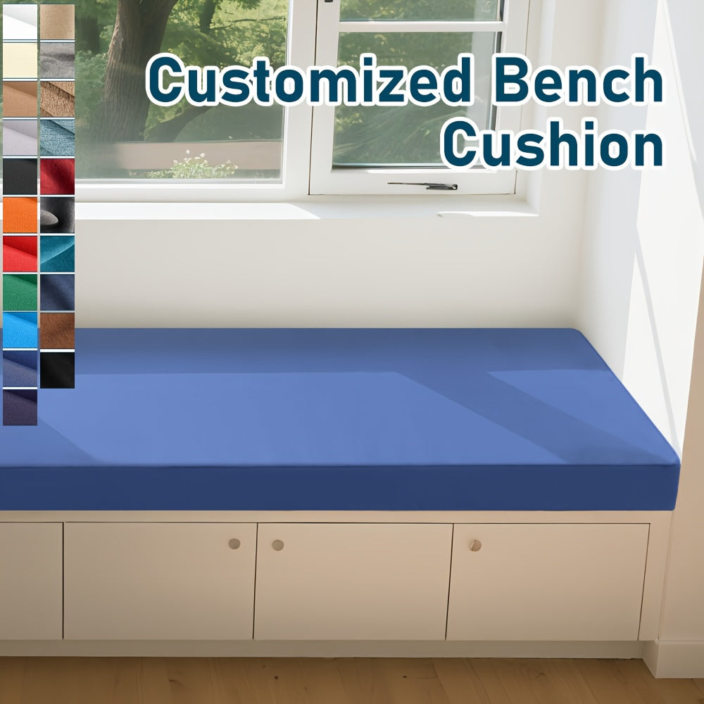 Customized 5In Thickness Indoor\u002FOutdoor High Density Bench Cushion, Two Fabrics to Choose From, Made of 70D Foam, Soft And Moderate, Can Be Equipped with Straps And Non-Slip Bottom, Window Sill, Dining Chairs And Swings Can Be Used