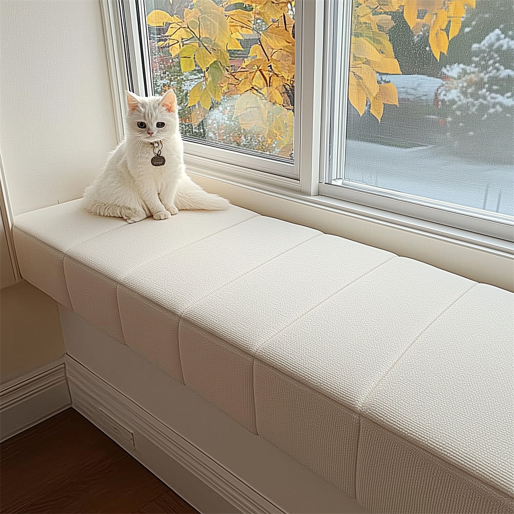 Royalsahde Grass Green Window Seat Cushions for Indoor Furniture, Waterproof Anti-Scratch Bay Window Cushion, Premium 70D Foam Bench Cushion (1.8 Inch Thick)