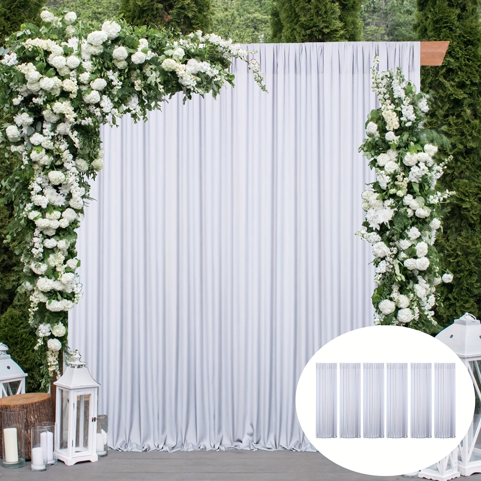 6 Panels Vertical Blinds Wrinkle Free Black  Photo Backdrop Drapes | 5x7ft for Window Treatment, Photography, Wedding Parties, Birthday Background, Baby Shower, 30ftx7ft Blinds and Sunshades Home Decoration