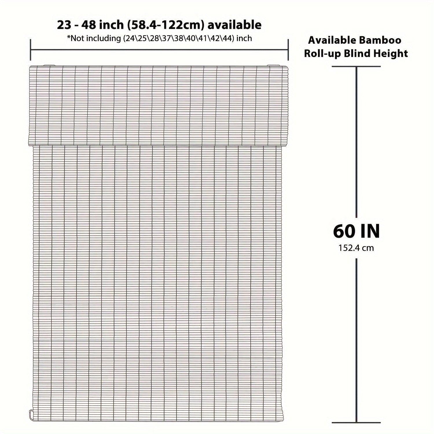 Cordless Bamboo Roman Shades, Light Filtering Window Treatment, Roll Up Bamboo Blinds for Window