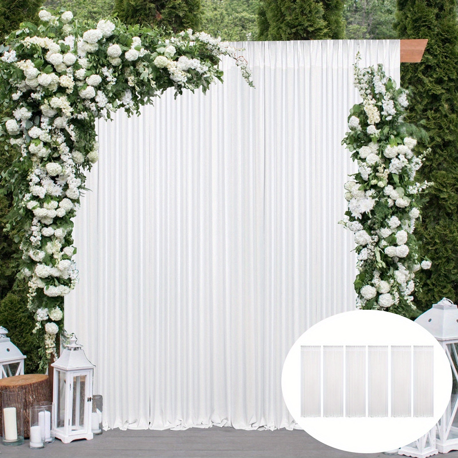 6 Panels Vertical Blinds Wrinkle Free Black  Photo Backdrop Drapes | 5x7ft for Window Treatment, Photography, Wedding Parties, Birthday Background, Baby Shower, 30ftx7ft Blinds and Sunshades Home Decoration