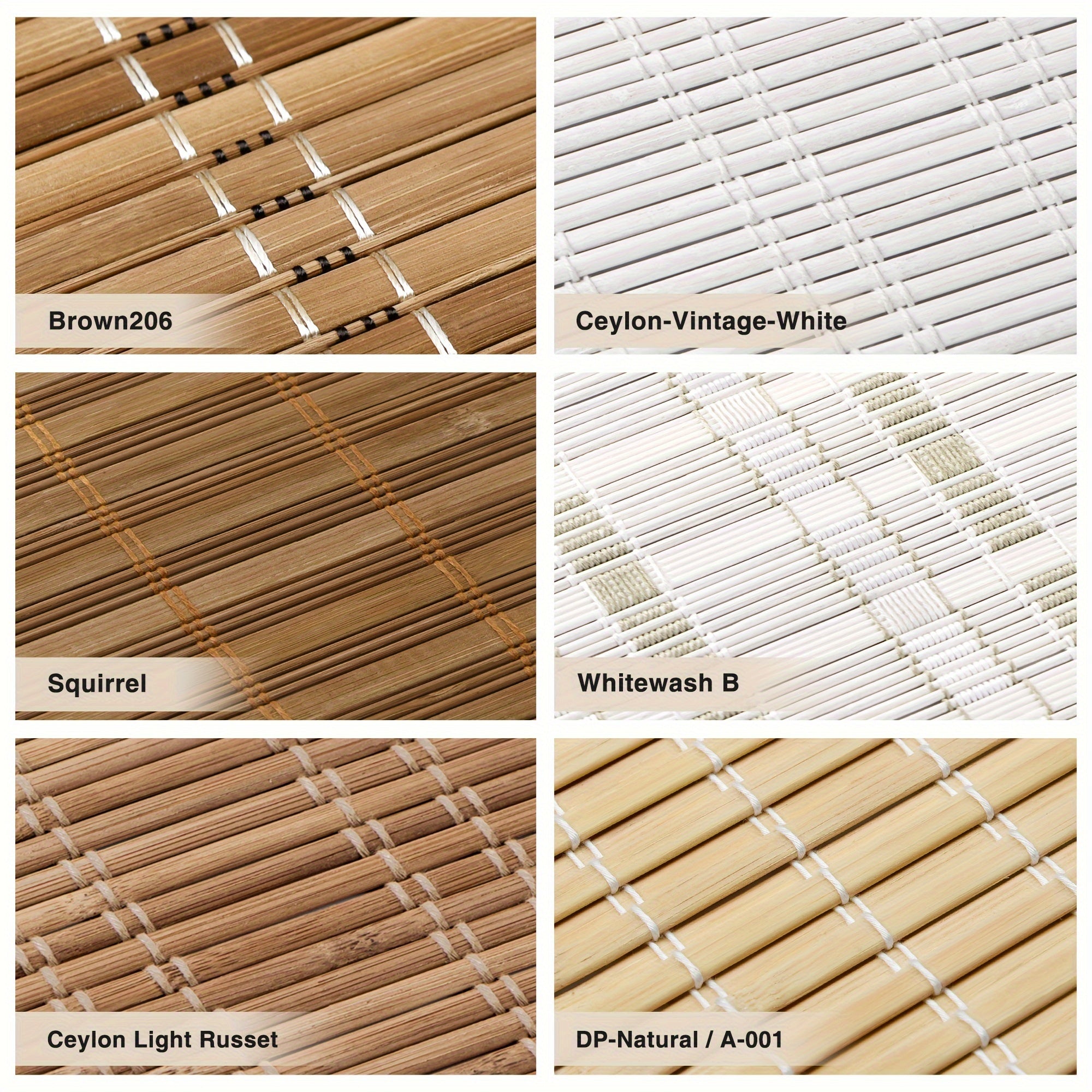 Cordless Bamboo Roman Shades, Light Filtering Window Treatment, Roll Up Bamboo Blinds for Window