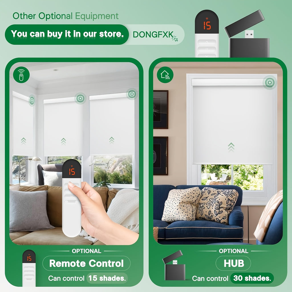 Remote-Controlled Solar-Powered Electric Shades That Provide Complete Darkness, Ideal for Bedrooms, Living Areas, And Home Offices, And Are