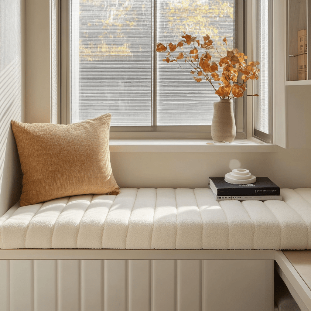 ShadeMart new soft material 3.8 inch Thick Bench cushion . bay window pad, Light Grey Window Seat  .Cushions for Furniture, Waterproof Anti-Scratch Bay Window Cushion, Premium 70D Foam Bench Cushion