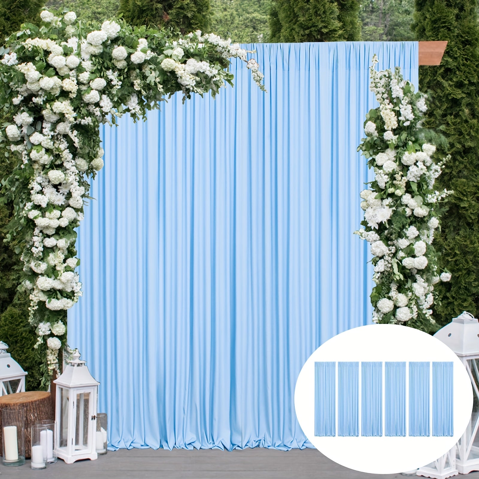 6 Panels Vertical Blinds Wrinkle Free Black  Photo Backdrop Drapes | 5x7ft for Window Treatment, Photography, Wedding Parties, Birthday Background, Baby Shower, 30ftx7ft Blinds and Sunshades Home Decoration