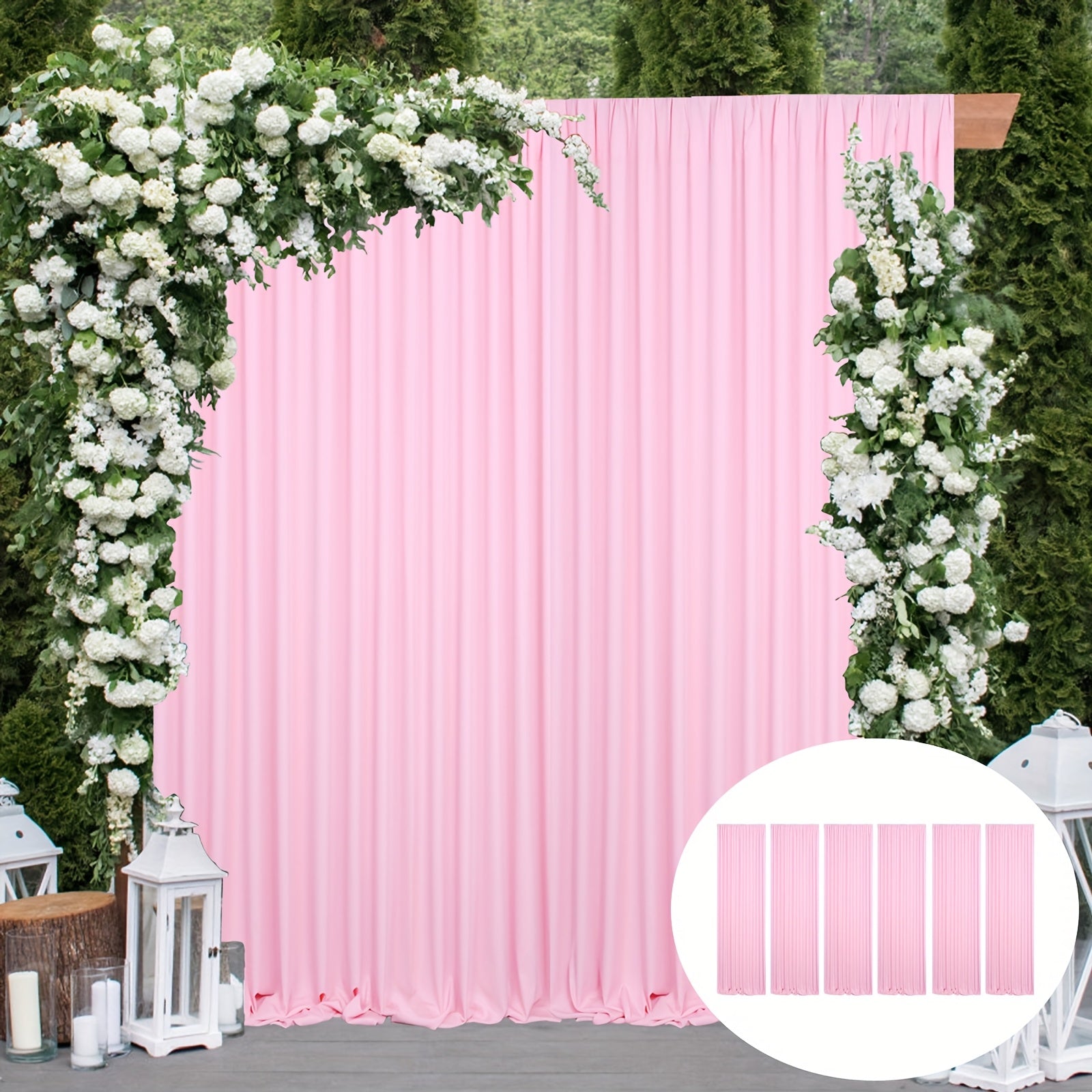 6 Panels Vertical Blinds Wrinkle Free Black  Photo Backdrop Drapes | 5x7ft for Window Treatment, Photography, Wedding Parties, Birthday Background, Baby Shower, 30ftx7ft Blinds and Sunshades Home Decoration
